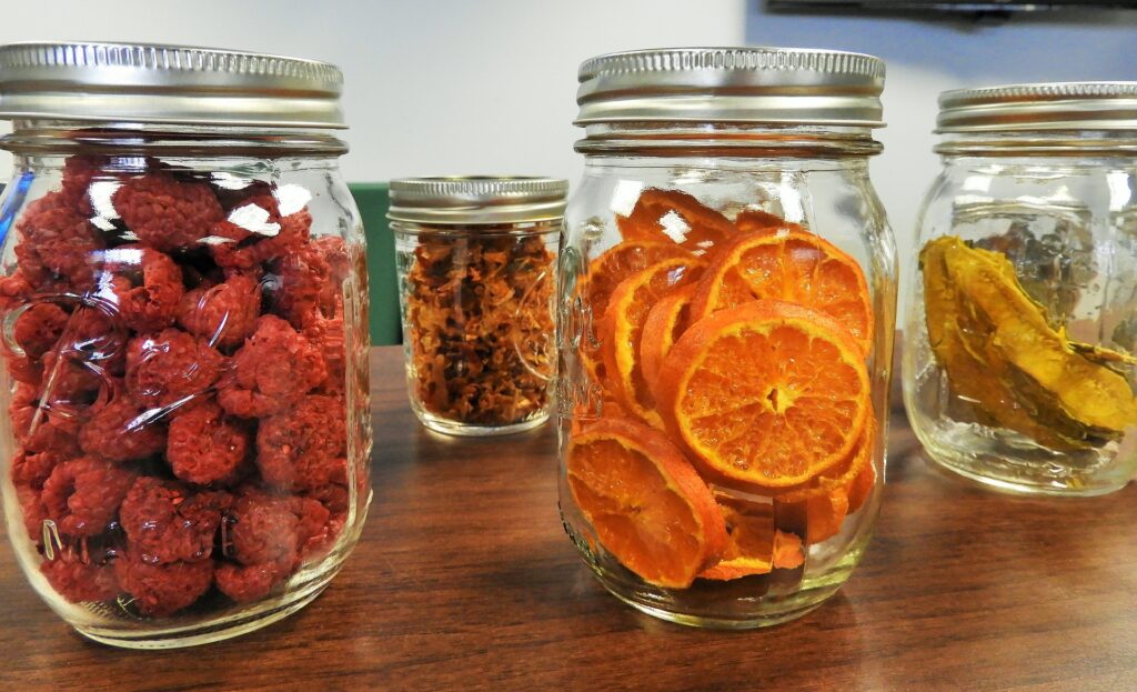 Dried fruits in a jar can be pretty durable!